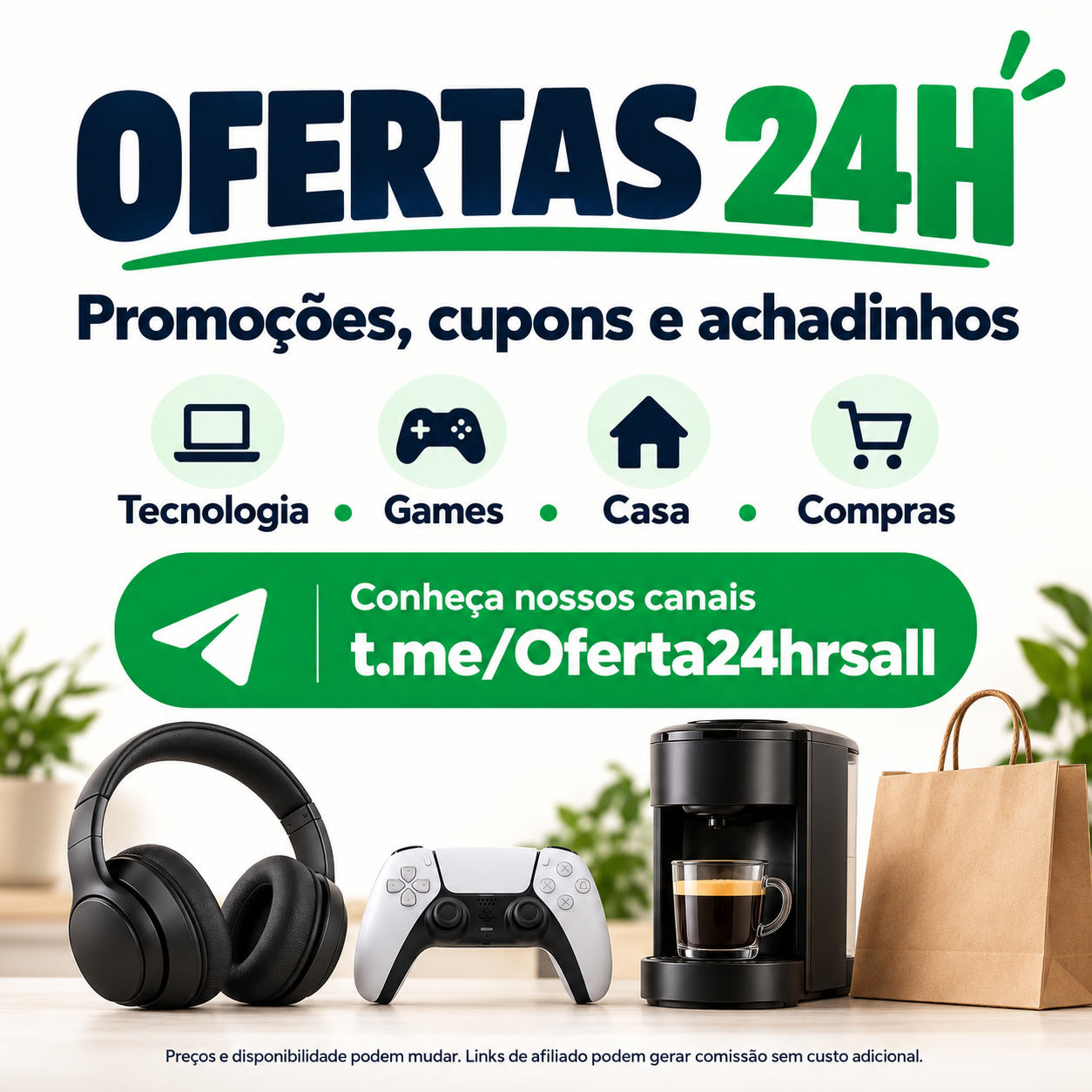 Ofertas24H: promoções, cupons e achadinhos em tecnologia, games, casa e compras.